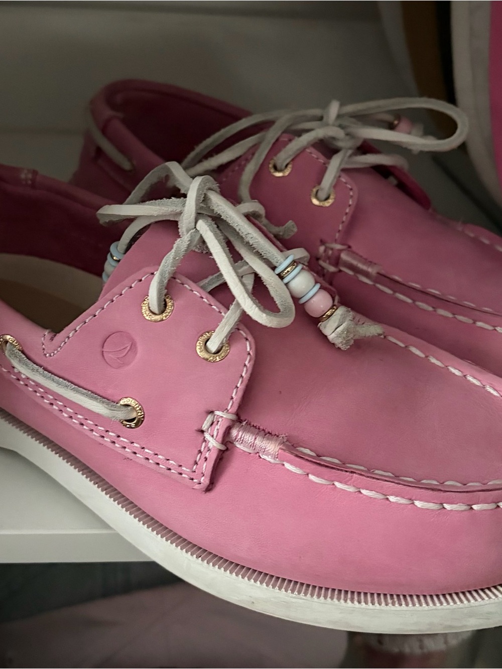 Kids Pink Boat Shoes - Brand:Sperry